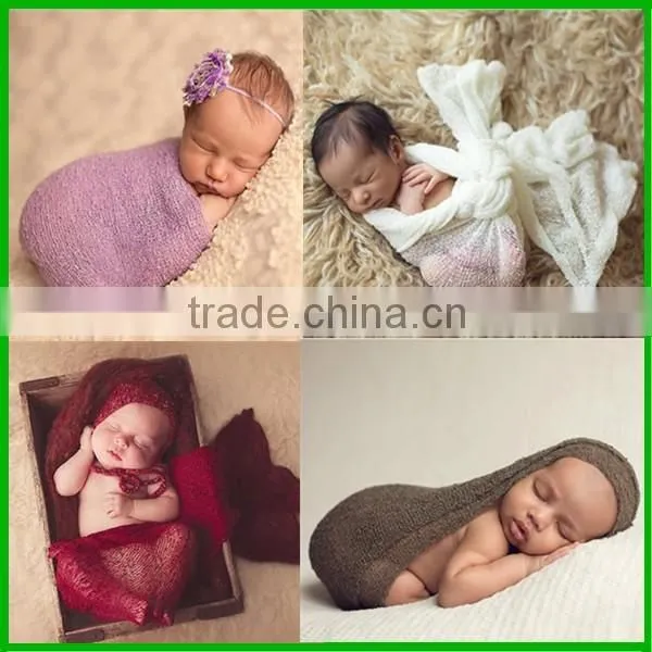 2017 Fashion Newborn Baby Rayon Wrap Baby Stretch Knit Wrap Photo Props