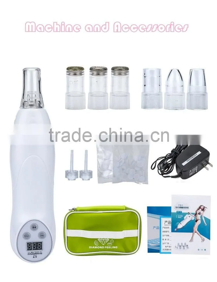 Handheld Pore Cleaning diamond tips microdermabrasion machine crystal peeling machine