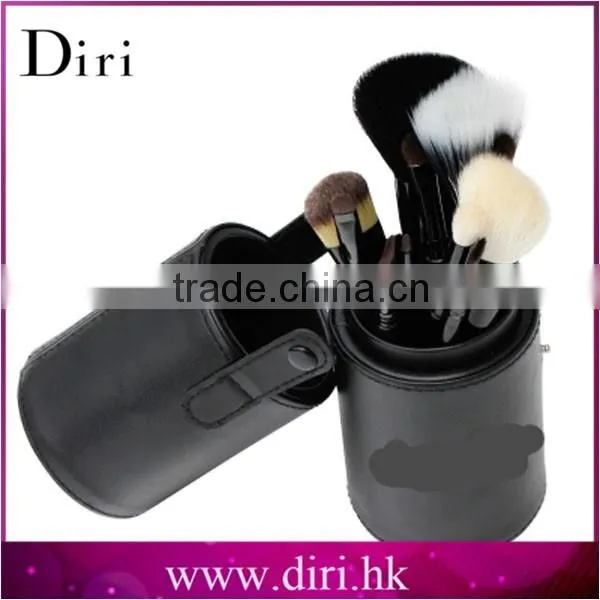 black cosmetics makeup brush set christmas gift set for makeup professional brush set with tube bag