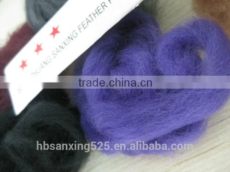 NEW!!! 100% dyed merino sheep wool 19.5-26.5mic & 30-50mm, any dyed colors