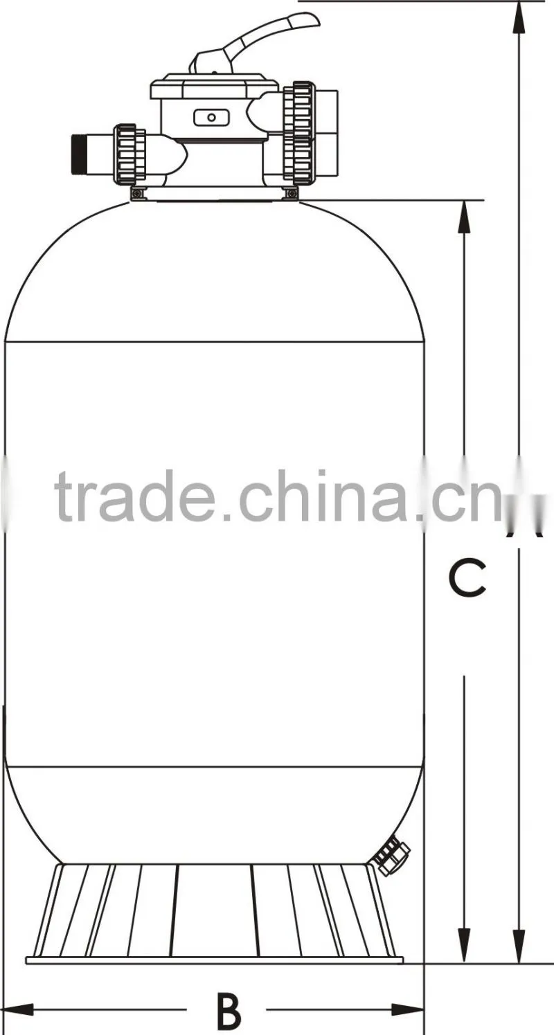 1.5 Valve Top-Mount Deep Beed Bobbin Winding Fiberglass Filters