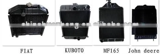 Copper&aluminum auto engine radiator for farming tractor John deere