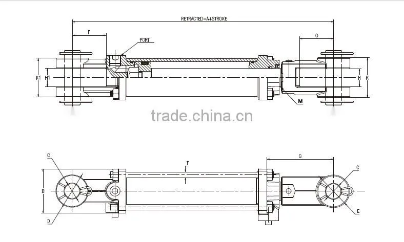 hot selling high quality hydraulic piston cylinder