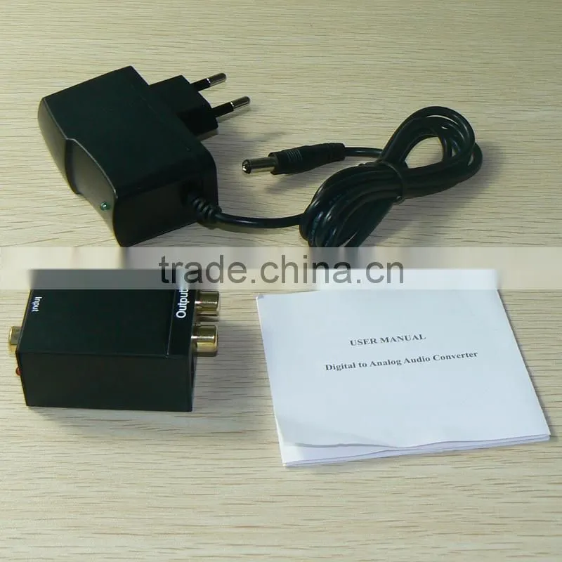 Digital to Analog Audio Converter Optical Coaxial RCA Toslink Digital Audio to L/R Analog Audio converter adapter
