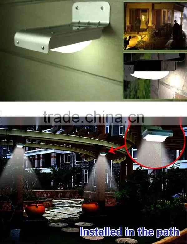 16 LED Solar Powered Light Sound Motion Sensor solar Garden Outdoor street Light Waterproof