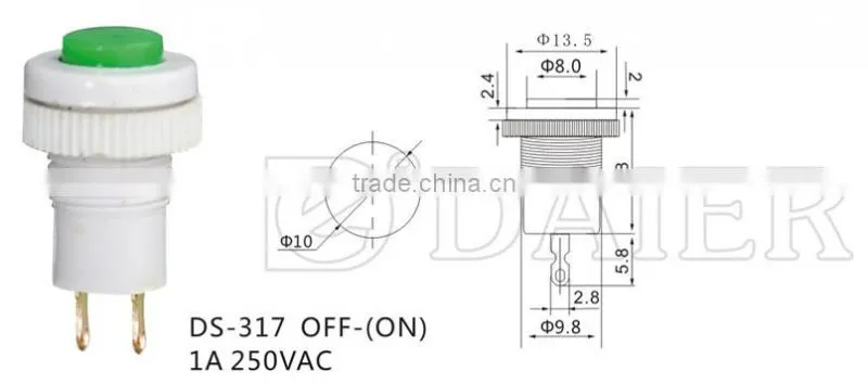 DS-317 10mm push button switch