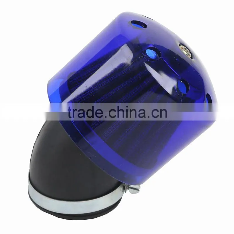 NEW Plastic Air Cleaner Intake Filter With Blue/Red Cover For All 48mm Motorcycle