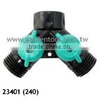 Garden Y Connector With Shut Off Valve