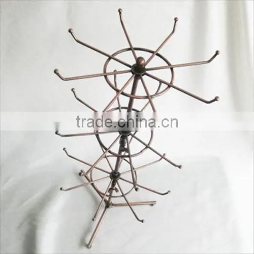 4-Sides Portable Rotating Jewelry Display Stand