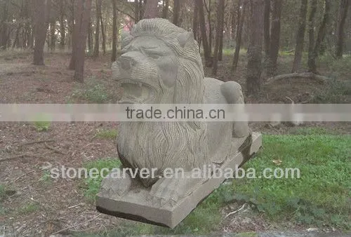Garden Lion Stone Sculpture