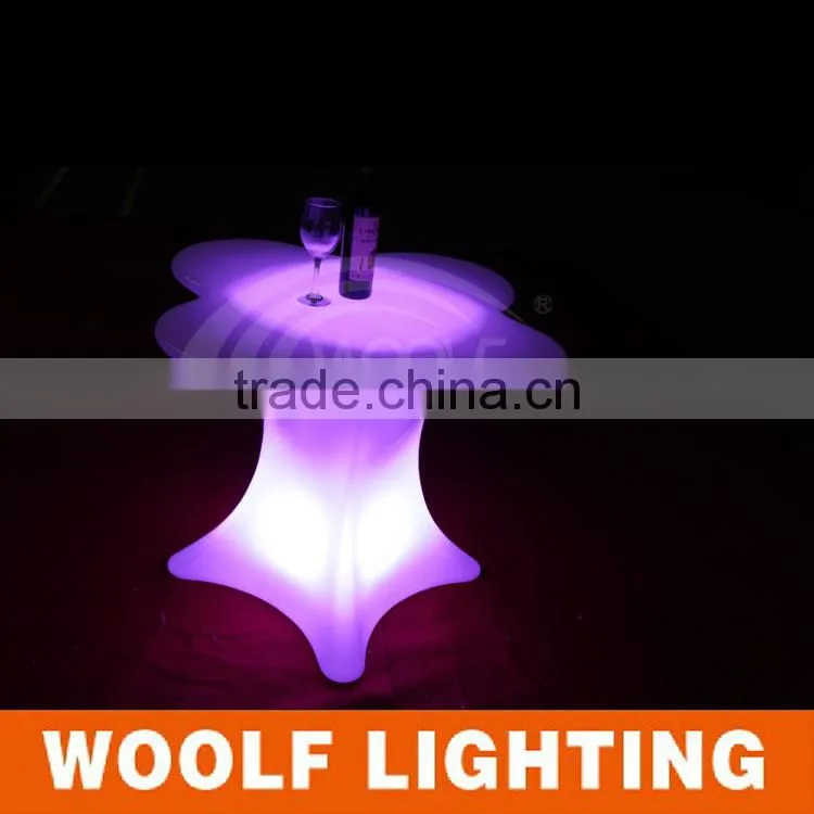 Plastic rechargeable 16 colors RGB waterproof led coffee table