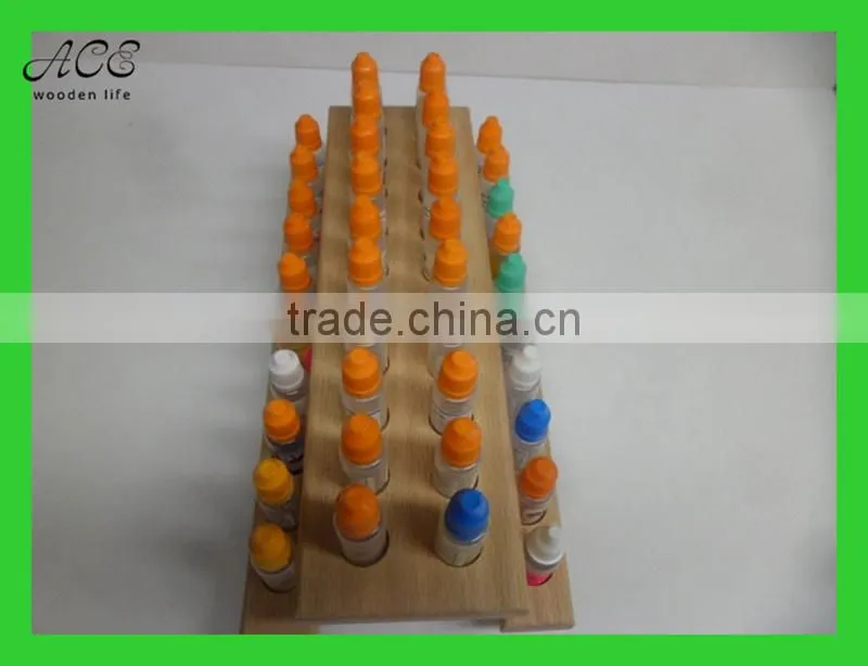 E-cig juice bottle wood holder