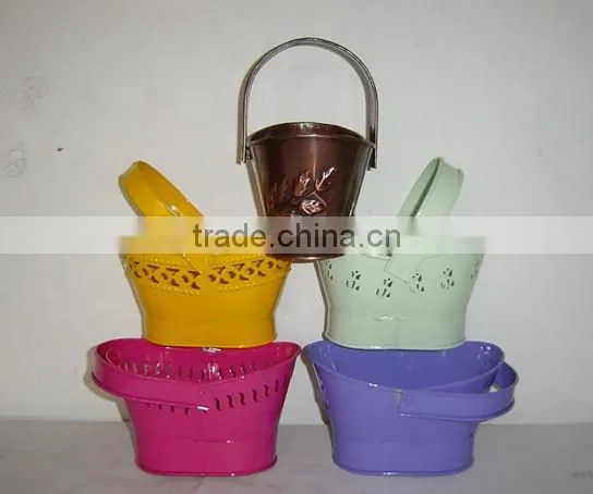 HOT SELLING CHEAP IRON BUCKETS IN ASSORTED COLORS