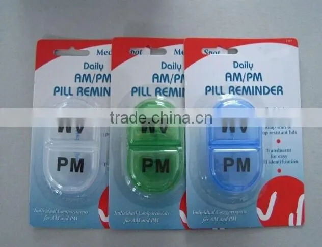 One Day Pill Box Pill Organizer Mini Oval AM/PM