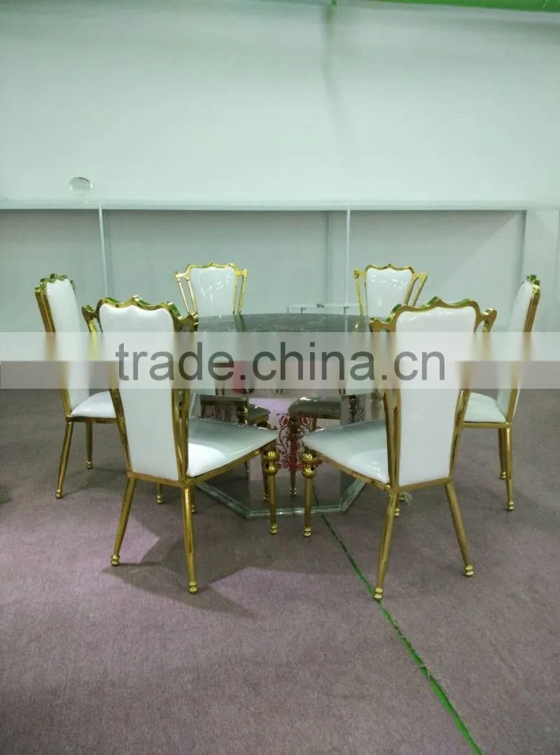 Wholesale marble round dining table and chair