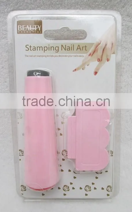 2016 new color stamp nail art clear plastic plate jelly stamp scraper toolset stamp scraper kit