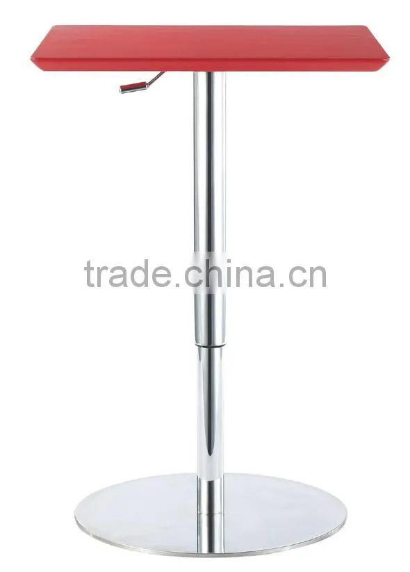 fashion modern height adjustable brushed stainless steel cocktail table LQ- BT310