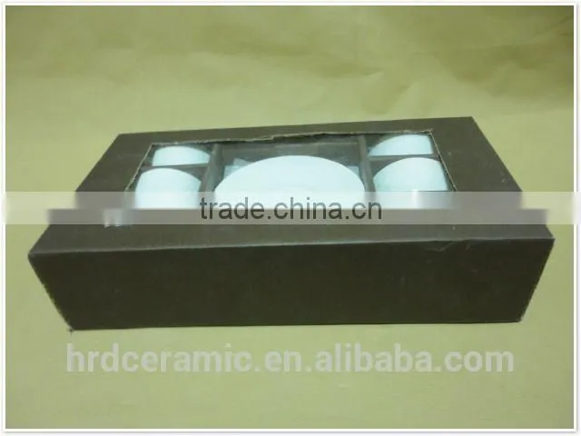 6 pcs Customized Logo Snack Plate Porcelain
