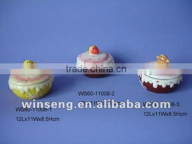 hot selling Cat and Fish decorative ceramic cake holder