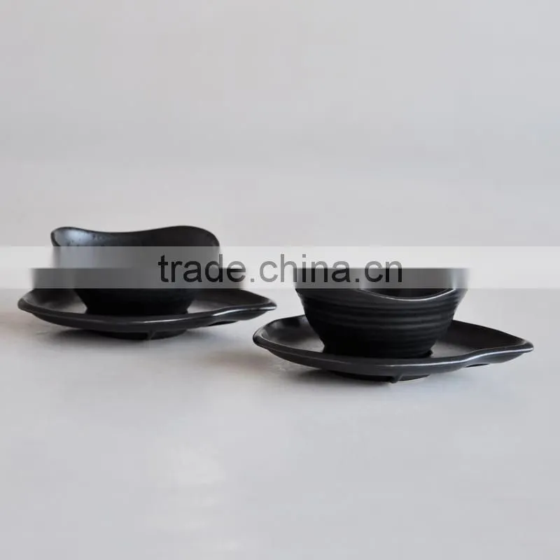 Stoneware japanese style bowl in handpainted design or decal printing with chopsticks holder
