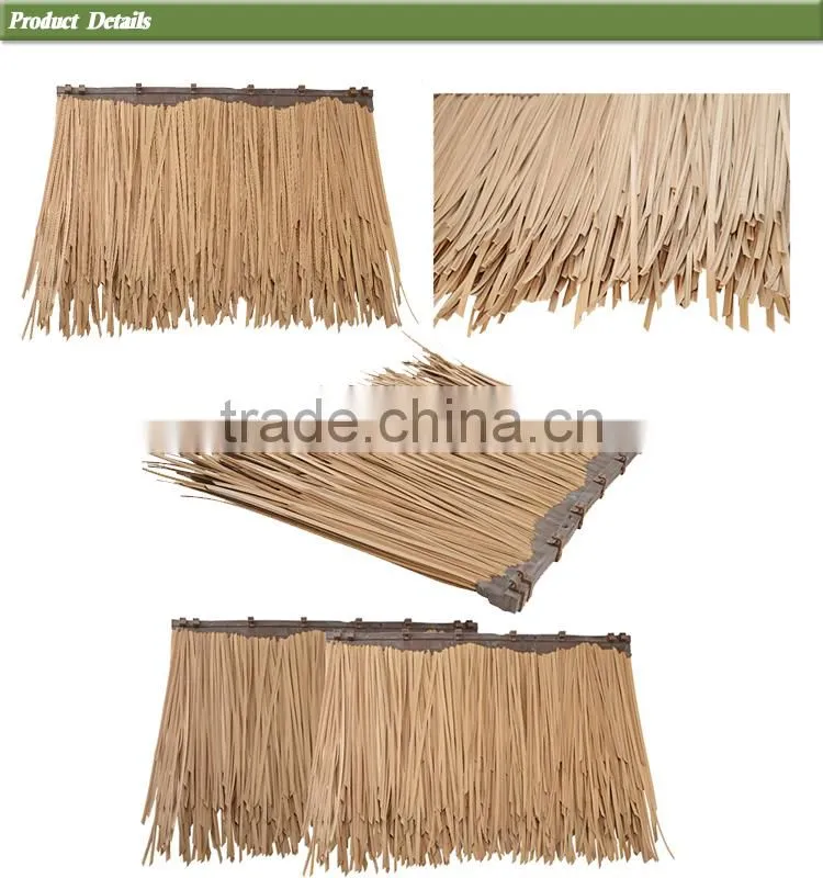 Outdoor Synthetic Thatch Roofing from GreenShip/man-made grass tile/weather resistant/ eco-friendly/patented products