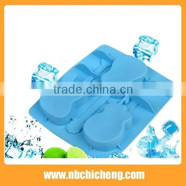 Kitchenware Rock Guitar Ice Tray Mold, Novelty Silicone Ice Molds, Customized Ice Cube Mold