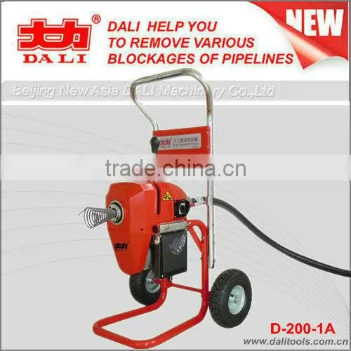 Clean lines to 200 feet (61m) pipe drain cleaner