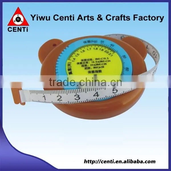 Hot Sale Lovely Bear Shape BMI Tape Measure Scale