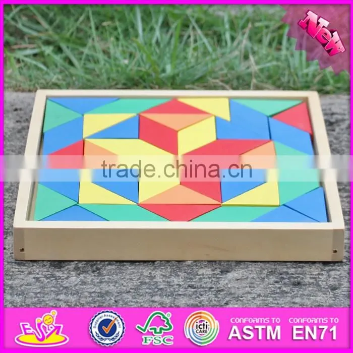 2016 new design educational bloccks toy wooden kids puzzles W14A182