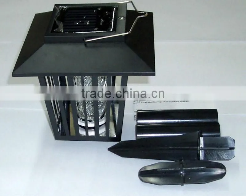High Quality Indoor Outdoor Garden Solar Powered Ultra Purple Light Inspect Pest Mosquitoes Killer Repellent Lantern