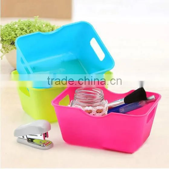 Mini Wholesale Candy Color 3 piece plastic storage box for home decoration/custom plastic stroage box/plastic storage box