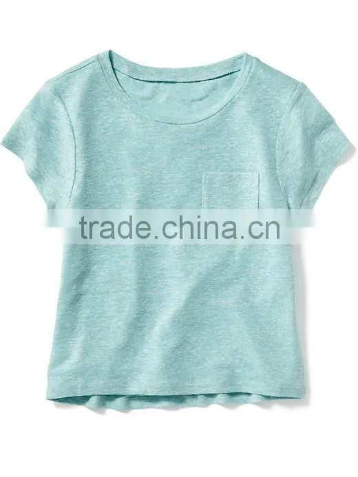 Child Girls Linen Blend Basic Tee HST8063