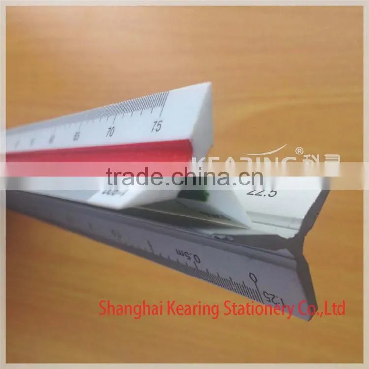 Kearing Brand Promotional Plastic Fine Shaped Scale Ruler ( 5pcs as 1 set ) with metal rivet # 8500-5