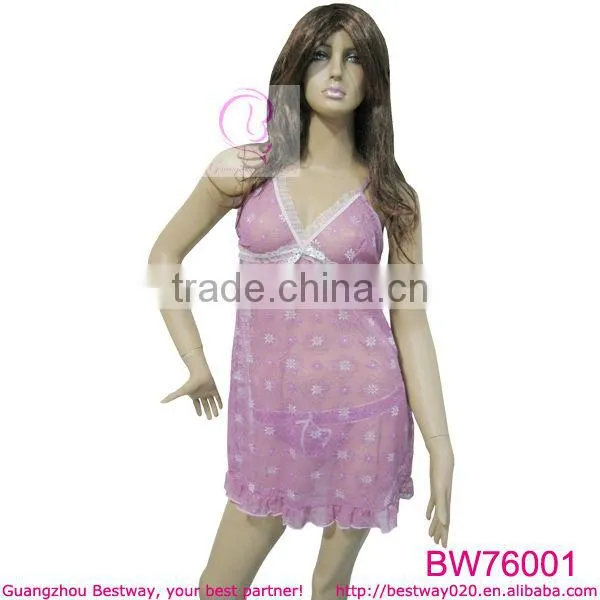 Lingerie manufacturer produce transparent materials lingerie in guangzhou
