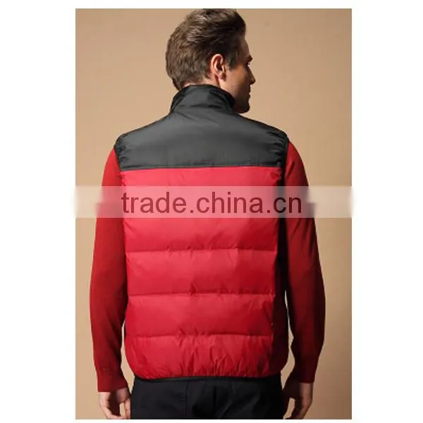 2015 New Arrival Customized Outdoor Fashion Men Down Jacket Vest,Winter Garment