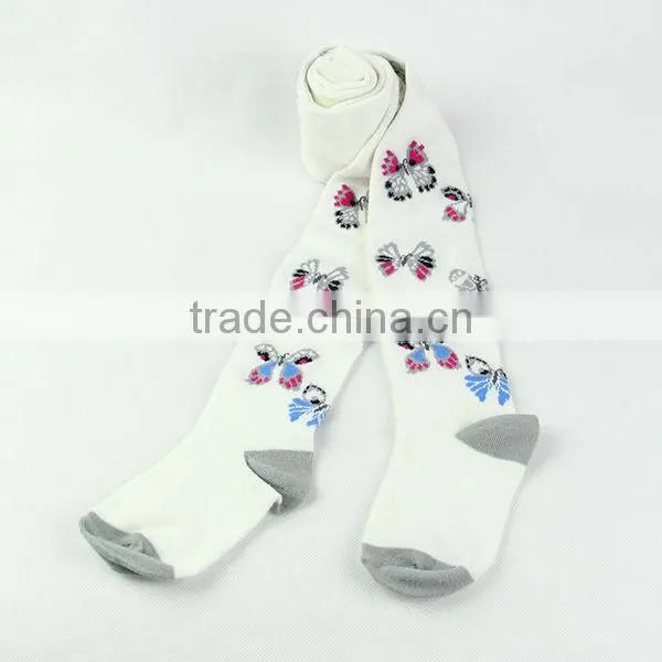 Wholesale custom printed tights for girls with nice butterfly