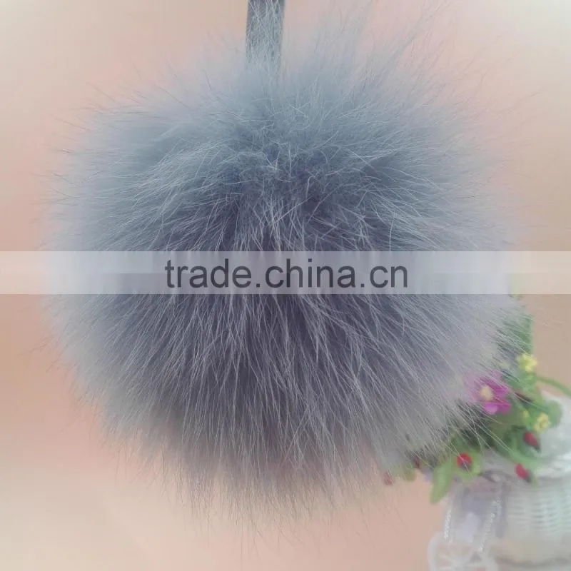 wholesale for handbag Material fox fur pom poms keychain fox fur plush fur balls bag charms