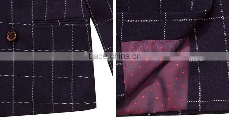 ELPA plaid kids fashion clothes fancy 3 pieces woolen kids boy suit