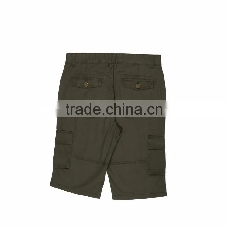 2016 OEM custom army green bellows pocket new style wholesale mens cargo six pockets short pants