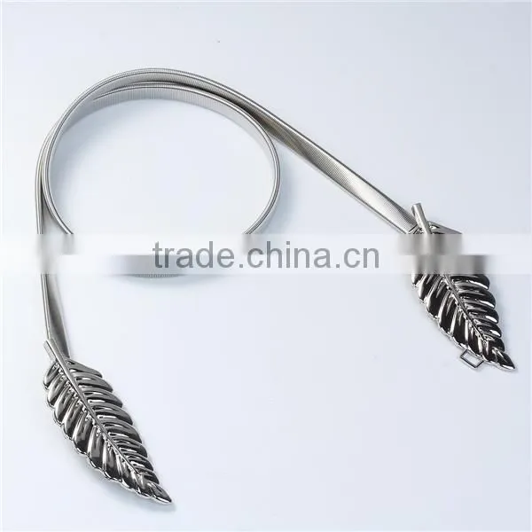 Waistband Leaf Silver Tone
