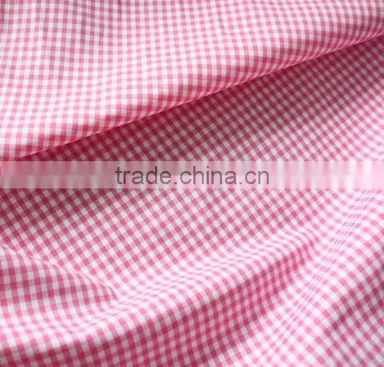 TC yarn dyed woven plaid casual shirt fabric for men
