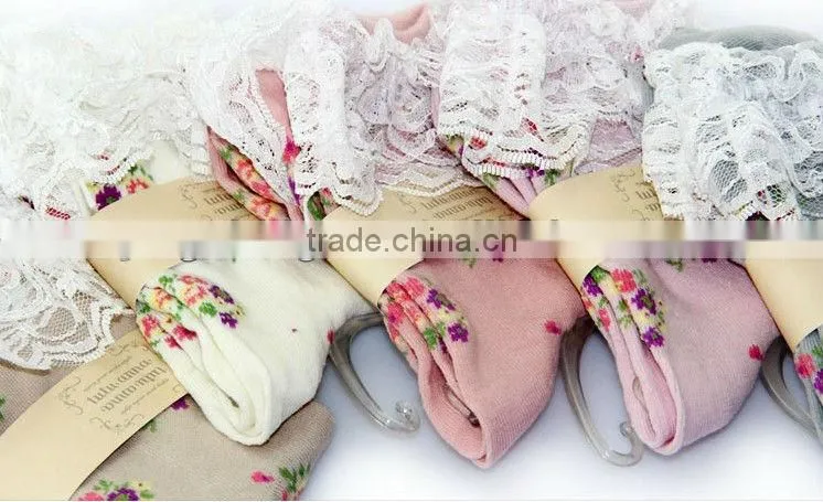 Latest Design Promotion Fashion Exclusive Sweetheart Princess Lace Jacquard with Japanese Cherry For Many Choices Women Socks