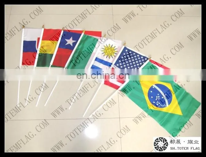 2016 mini stick flags/hand held stick flag promotion/hand held flags