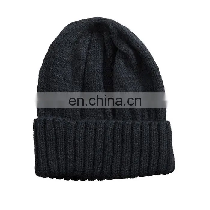 New trend acrylic fabric custom made beanie