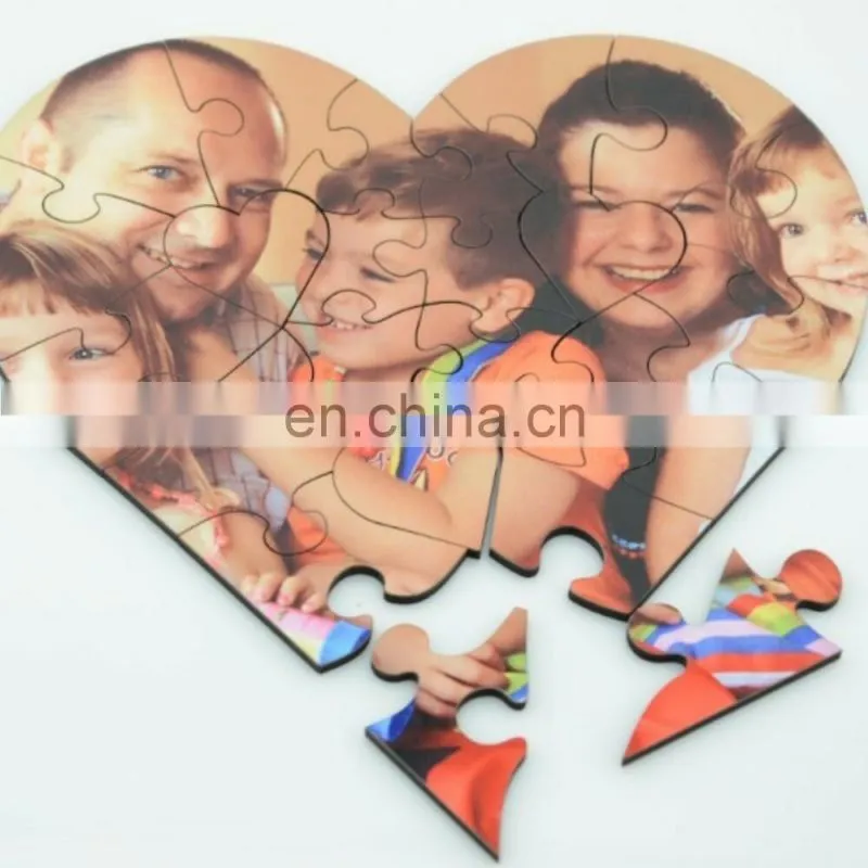 MDF sublimation black Jigsaws for kids children sliding puzzles