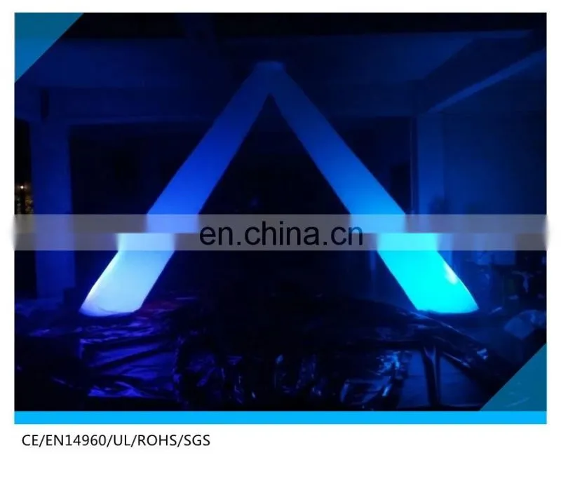 new party double led inflatable cone ,inflatable led welcome arch .led inflatable decorations