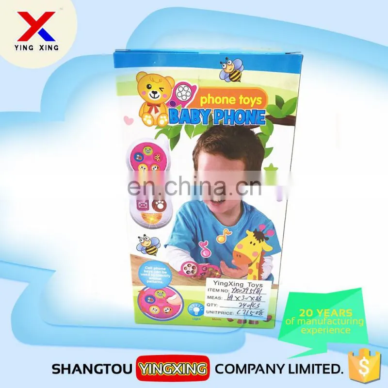 good quality 12 music songs inside flashing baby phone toy