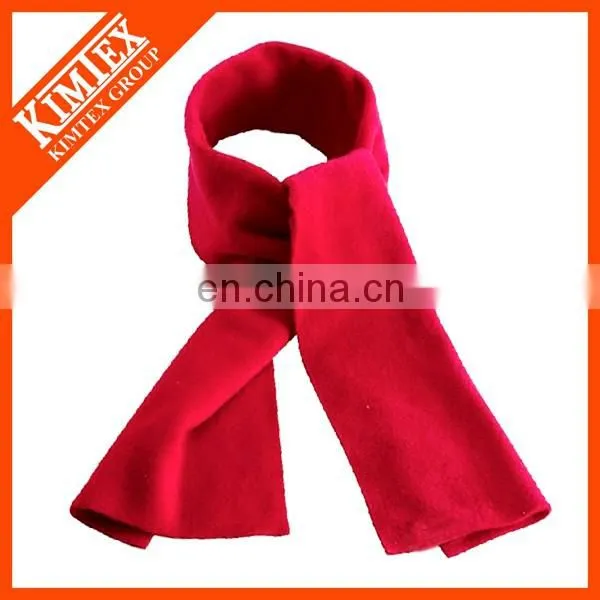 Fashion plain color polyester fleece scarf