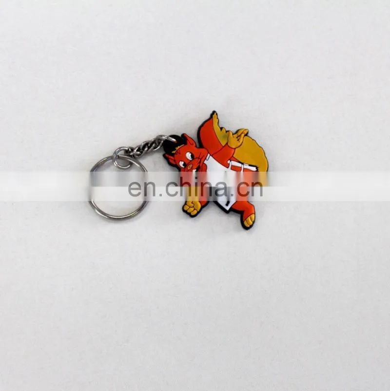 Fashionable rubber doll key chain