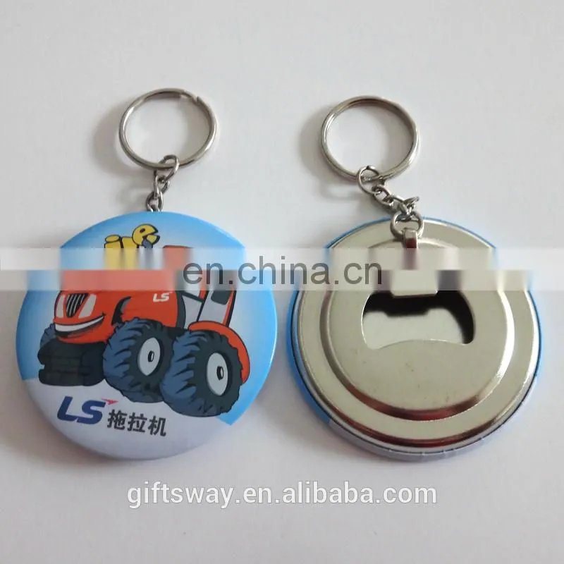 China supplier customized tin bottle opener keychain
